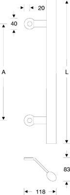Produktbild FSB Haustür-Türgriff,gerade, 0 66 6616,F69 matt bild 2