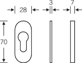 Produktbild FSB PT-Schlüsselrosette,PZ, 0 17 1729,oval,F69 matt bild 2