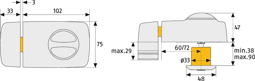 Produktbild Abus Tür-Zusatzschloss 7010 W EK weiß bild 2