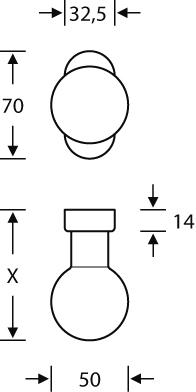 Produktbild FSB PT-Türknopf,VK8, 07 0802,a. Rosette,oval,F69 bild 2