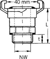 Produktbild Geka plus-Gewindestück 2000, MS, AG G1",SB bild 2