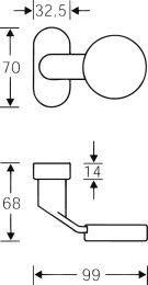 Produktbild FSB PT-Türknopf,VK8, 07 0854,a. Ros.,oval,F69 bild 2