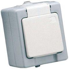 Produktbild Kopp Schutzkontakt-Steckdose AP/FR, grau/weiss