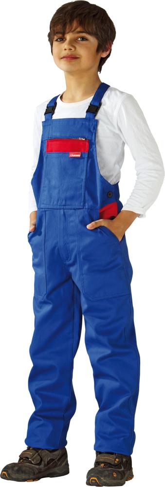 Produktbild Planam Kinderlatzhose kornblau rot Gr. 122/128