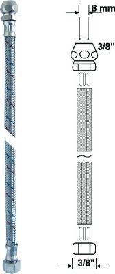Produktbild Sanitop Wingenroth Anschlussrohr-flex.500 mmchrom Verschraub. 10 mm
