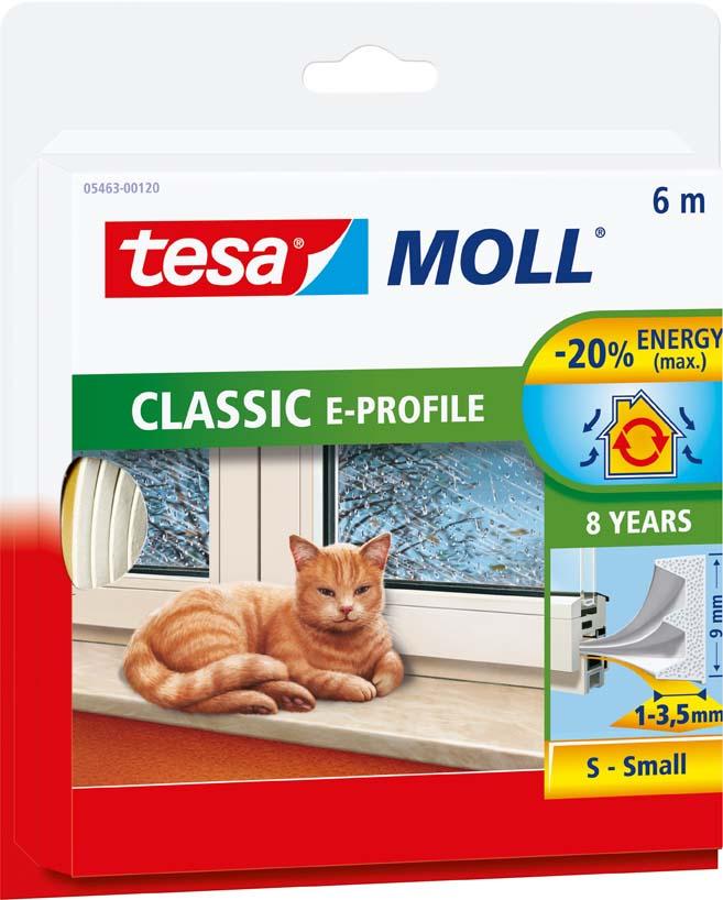 Produktbild Tesa E-Profil-Dichtung weiß 6m:9mm 5463 bild 2