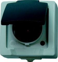 Produktbild Kopp Schutzkontakt-Steckdose AP-FR, Nautic grau