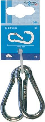 Produktbild Pösamo Feuerwehr Karabinerhaken galZn 80x 8mm a 1 Stk.