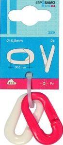 Produktbild Pösamo Kunststoff Notglieder(SB)rot/weiß 6,0mm a 2 Stk.