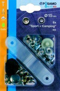 Produktbild Pösamo Druckknopf "Sp+Camp" (SB) MS-vernick. 15,0mm a 8St