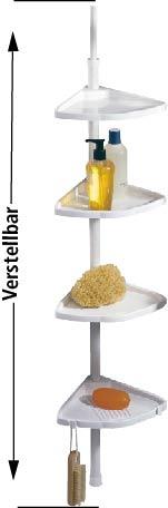 Produktbild Wenko Teleskop-Duschecke Compact Alu weiss