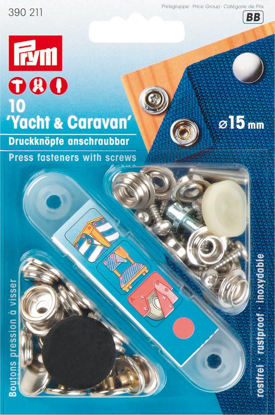 Produktbild Pösamo Druckknopf Yacht & Caravan (SB) MS-vernick. 15,0mm a 10St