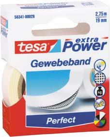 Produktbild Tesa extra Power weiss 2,75m:19mm Gewebeband