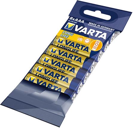 Produktbild VARTA Batterie Longlife AAA, 8-er Folie