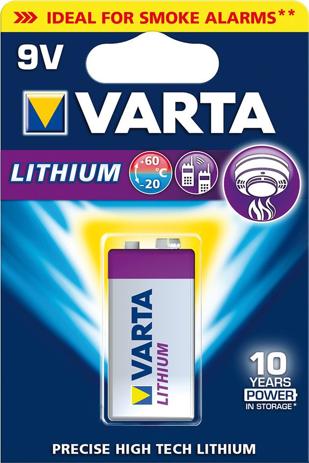 Produktbild VARTA Batterie PROFESSIONAL 9V E-Block, 1-er Bli. Lithi.