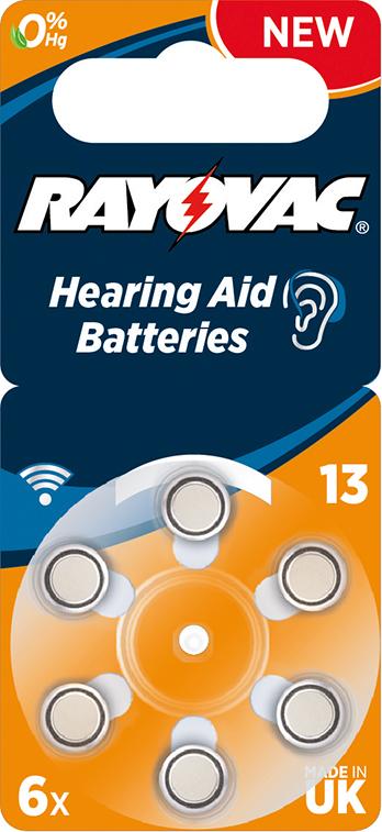 Produktbild VARTA Rayovac Knopf Acoustic S.13 6-er Blister