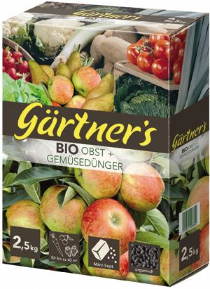 Produktbild Gärtner`s Bio Obst und Gemüsedünger 2,5 Kg
