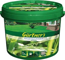 Produktbild Gärtner`s Rasendünger LZW m. Eisen-II-Sulfat, 7,5kg