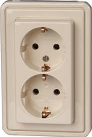 Produktbild Kopp Schuko-Steckdose 2-fach UP, weiß, lose