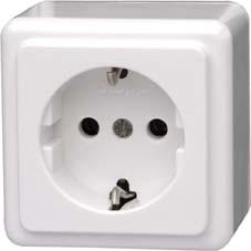 Produktbild Kopp Schuko-Steckdose 1-fach arktis weiss AP