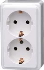 Produktbild Kopp Schuko-Steckdose 2-fach arktis weiss AP