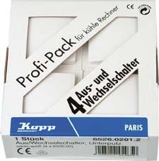 Produktbild Kopp Profi-Pack á 4 Universalschalter A/W UP, PAR arkt bild 2