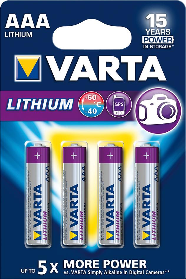 Produktbild VARTA Batterie PROFESSIONAL AAAMicro, 4-er Bli. Lithi.