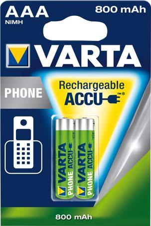 Produktbild VARTA Phonepower Accu T398 Mico/AAA/HR03,800mAh