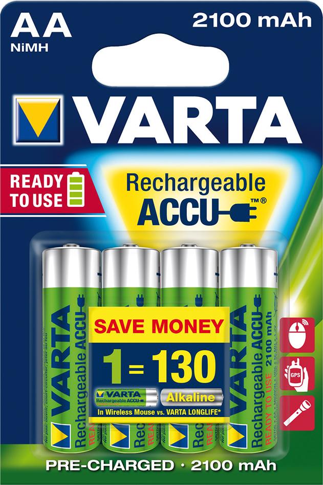 Produktbild VARTA Power Accu R2U Mignon AA, HR06, 2100 mAh