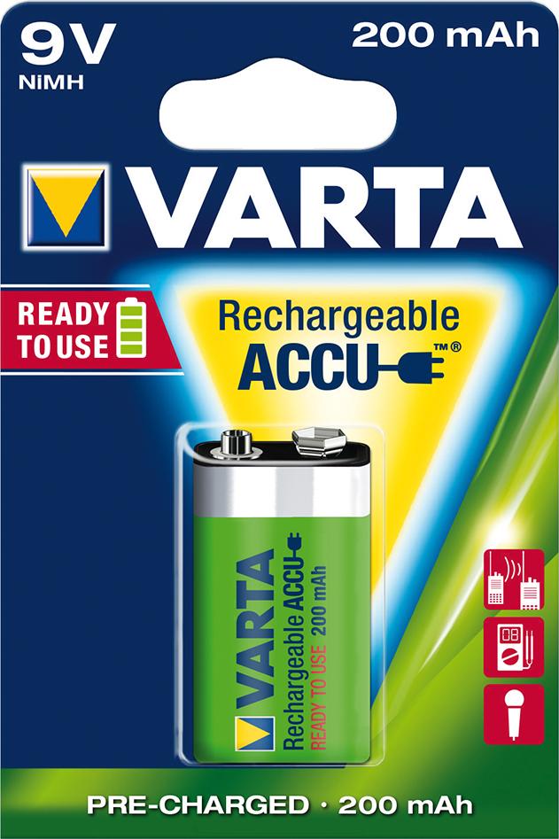 Produktbild Varta Batterie RECHARGEABLE 9V E-Block,Accu 200mAh