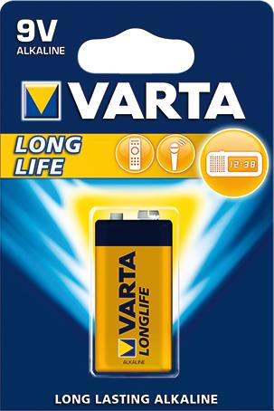 Produktbild Varta Batterie LONGLIFE 9V E-Block, 1-er Bli.