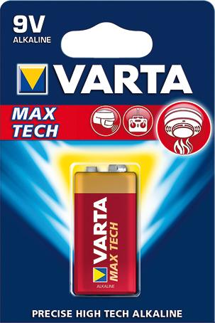 Produktbild VARTA MAX TECH Batterie 9V-Block, 1-er Blister