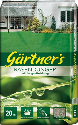 Produktbild Gärtner`s Rasendünger mit LZW komp.20 kg