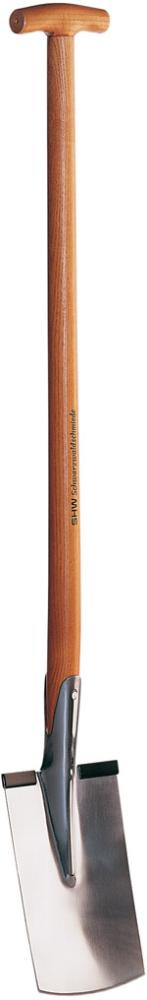 Produktbild SHW Rex Edelstahlspaten mit Tritt und Eschen-T-Stiel