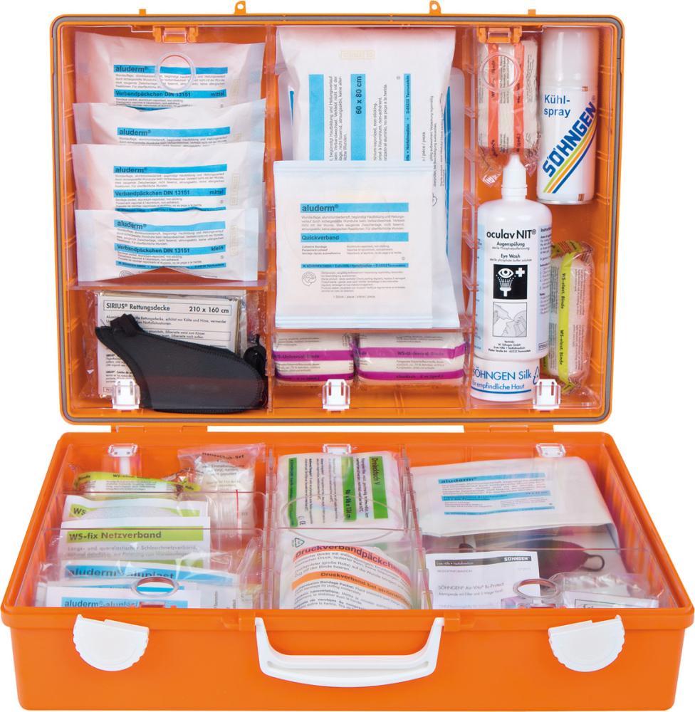 Produktbild Söhngen Erste Hilfe Koffer Spezial MT-CD Baustelle orange- offen bild 2