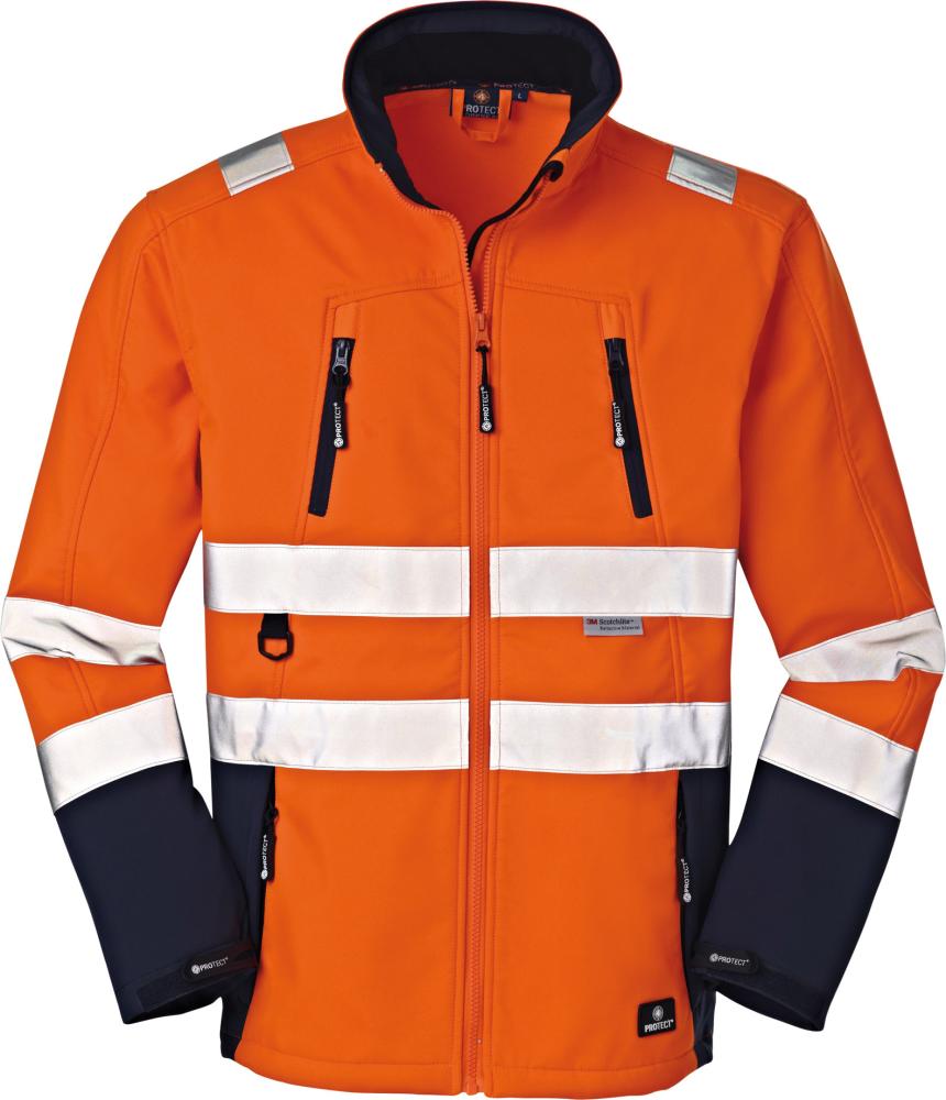 Produktbild 4 Protect Workwear Jacke Pittsburgh Softshell leuchtorange navy Gr.2XL