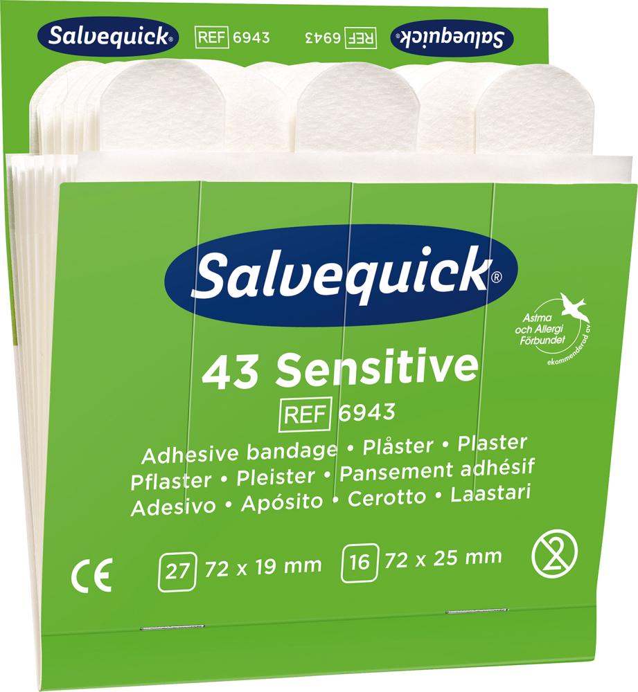 Produktbild Cederroth  Salvequick Nachfüllpack 6 x 43 Pflaster Sensitive