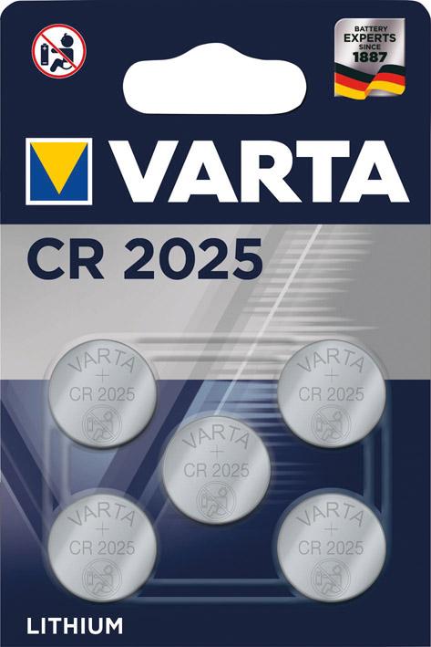 Produktbild VARTA Batterie ELECTRO CR2025 5er Blister bild 1