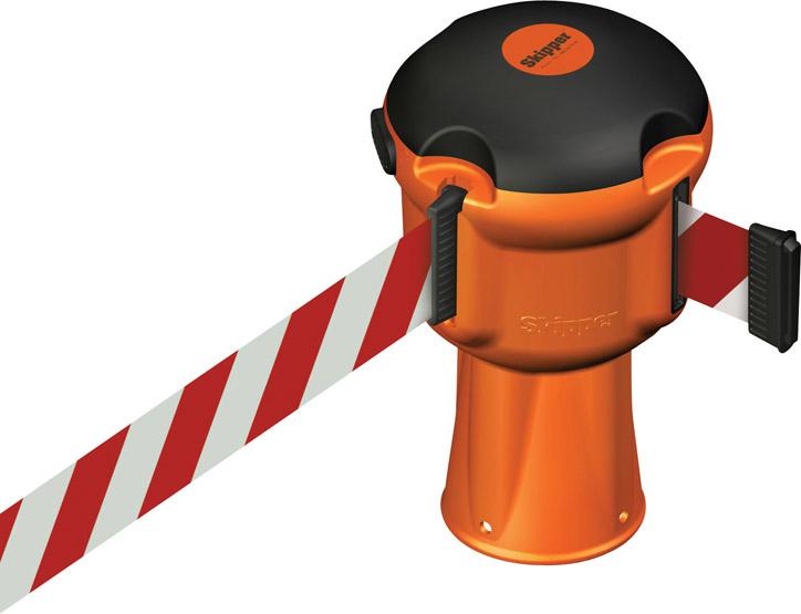 Produktbild Skipper Absperrsystem rot weiß diagonal gestreift 9 m