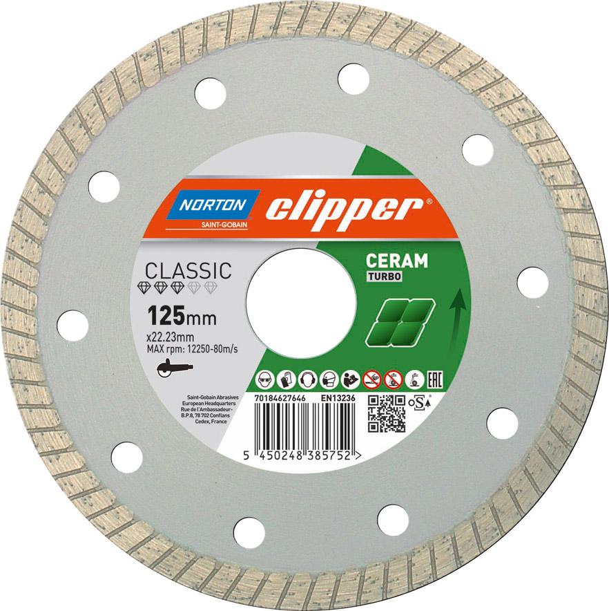 Produktbild Clipper Diamant Trennscheibe Classic Ceram XT 125 x 22,23