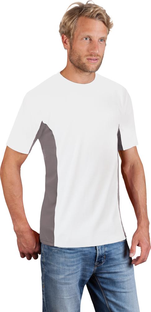 Produktbild Promodoro Funktions Polo Shirt Kontrast weiß grau Gr.XL