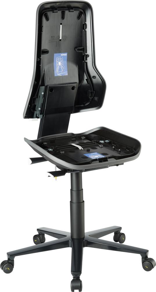 Produktbild Bimos Basisstuhl ESD NEON 2 grau mit Rollen synchro