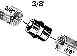 Produktbild Sanitop Wingenroth Doppelnippel 3/8" verchromt