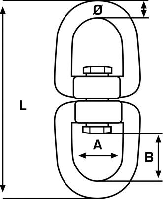 Produktbild Pösamo Drehwirbel (SB) A4 f. Seil-Ø b.10,0mm bild 2