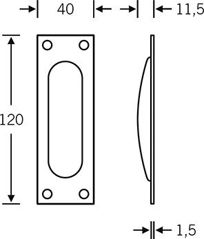 Produktbild FSB ST-Einlassmuschel,PZ, 0 42 4211,eckig,F69 matt bild 2
