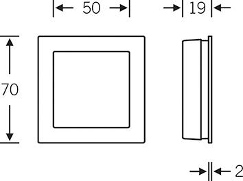 Produktbild FSB Schiebetür-Einlassmuschel,offen, 0 42 4253,eckig,F69 matt bild 2