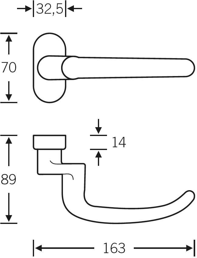 Produktbild FSB PT-Drückerlochteil,VK8, 06 1023,m. Ros.,oval,F69 bild 2