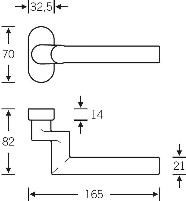 Produktbild FSB PT-Drückerlochteil,VK8, 06 1076,m. Ros.,oval,F69 bild 2