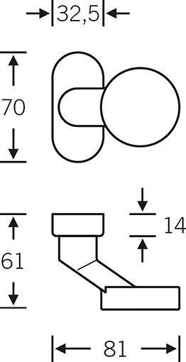 Produktbild FSB PT-Türknopf, 07 0809,a. Ros.,oval,F69 bild 2