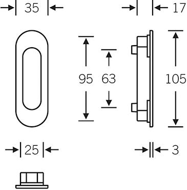 Produktbild FSB ST-Griffmuschel,0 42 421501,BL,oval,F69 matt bild 2